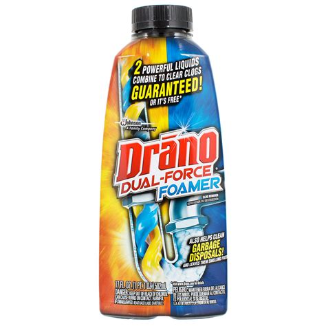 Sc Johnson Drano 14768 17 Fl Oz Dual Force Foamer Drain Cleaner