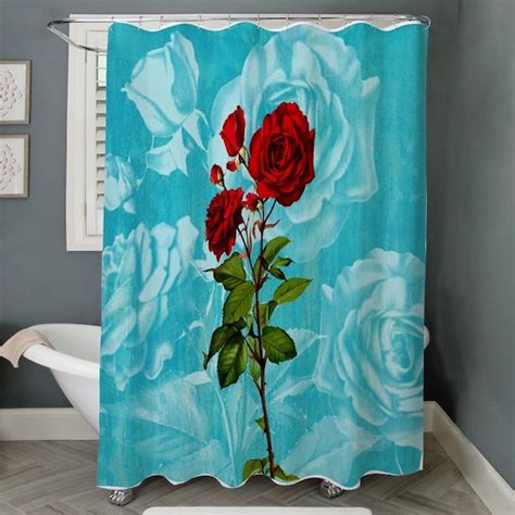 Vintage Red Rose Shower Curtain By Missthree Cafepress