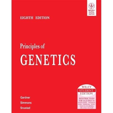 Principles Of Genetics 8th Ed Gardner Books