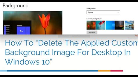 How To Delete Desktop Background In Windows 10 Delete Custom