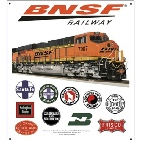 Bnsf Railroad Tin Sign Mrtrain