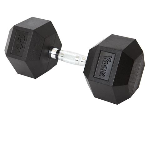 York Rubber Hex Dumbbells Single 55 To 125 Lbs Akfit Akfit