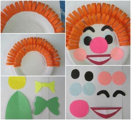 Berandabastelvorlagen karneval zum ausdrucken kostenlos : Clown bastelt mit Kindern aus Konstruktionspapier ...