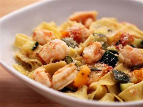 Tagliatelle with Shrimp, Zucchini and Cherry Tomatoes | Recipe | Food ...