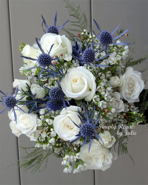 Blue Bouquet Flower Bouquet Wedding Small Wedding Bouquets Floral