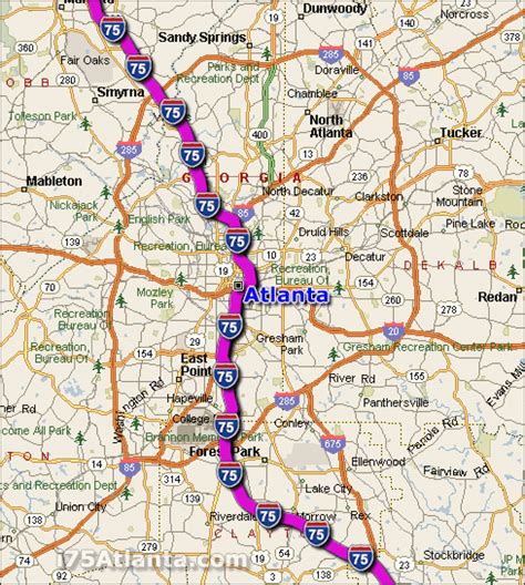 Georgia State Highway Map Printable Map
