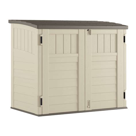 Suncast 4 Ft W X 2 Ft D Plastic Horizontal Storage Shed With Floor