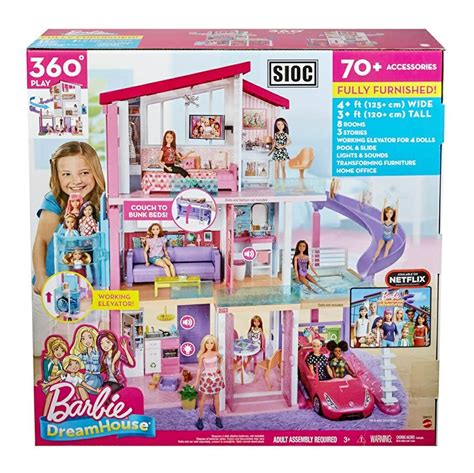 Bn Three Storey Barbie Dream Estate Dreamhouse Fully Furnished Doll