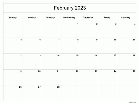 Netspend Calendar February 2023 Printable Calendar 2023