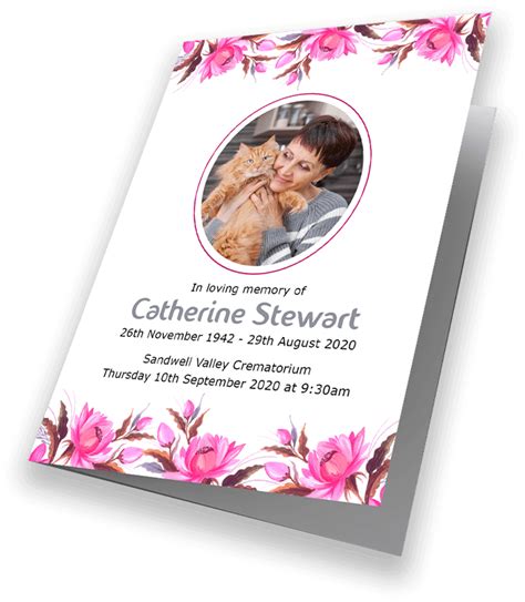 Funeral Order Of Service Template Online Memorial Stationery