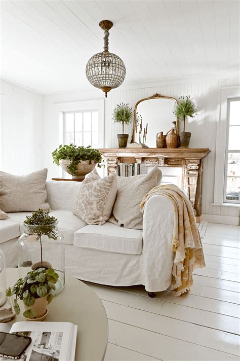 Spring Cottage Style Living Room In 2021 Cottage Style Living Room