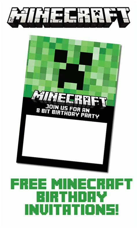 This spring, treat yourself or a fellow minecrafter in your life by taking advantage of some of the great discoun. Free Minecraft Birthday Invitations - Personalize For ...