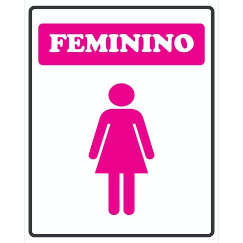 placa de banheiro feminino para imprimir