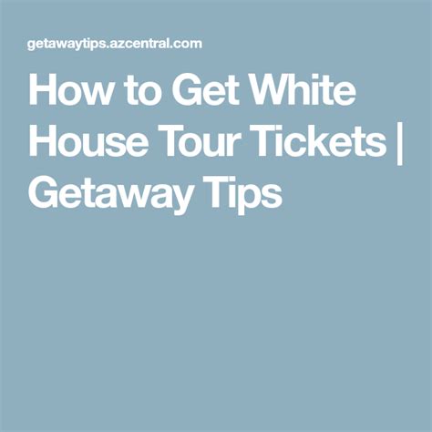 How To Get A White House Tour Rotu