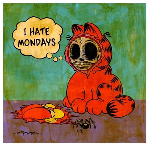 I Hate Mondays Garfield Art