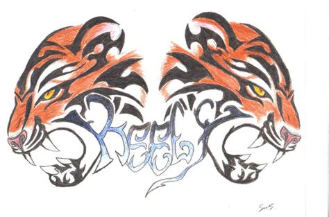 3d Tiger Tribal Tattoo By Shadowwolf37 On Deviantart