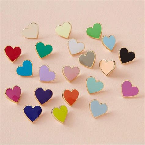Basic Heart Enamel Pin Punkypins Heart Enamel Pin Enamel Pins Hard Enamel Pin