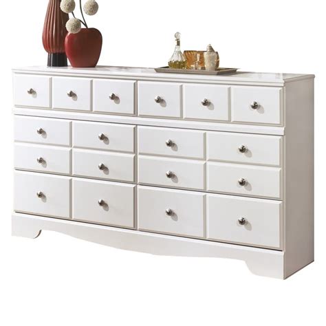 The bedroom dresser is an essential piece to be owned in the bedroom to easily organize clothes and other things. Kingfisher Lane 6 Drawer Wood Double Dresser in White ...
