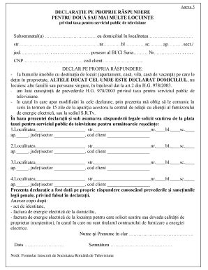 Declaratie Pe Propria Raspundere Domiciliu Fill And Sign Printable Template Online