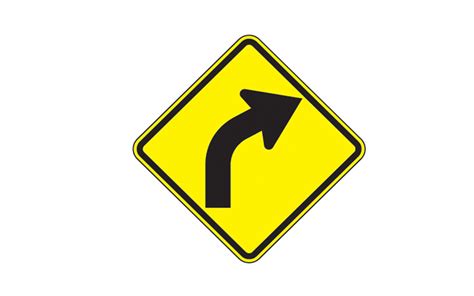 Slight Left Right Sign W1 2r Traffic Safety Supply Company