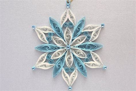 Quilled Snowflake Christmas Decoration Snowflake Paper Etsy