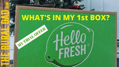 My Trial Offer Of Hello Fresh Canada Whats In The Box Youtube