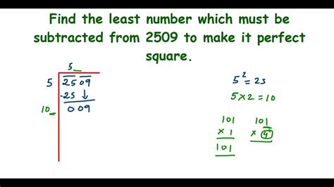 Find The Least Number Which Must Be Subtracted From 2509 To Make It