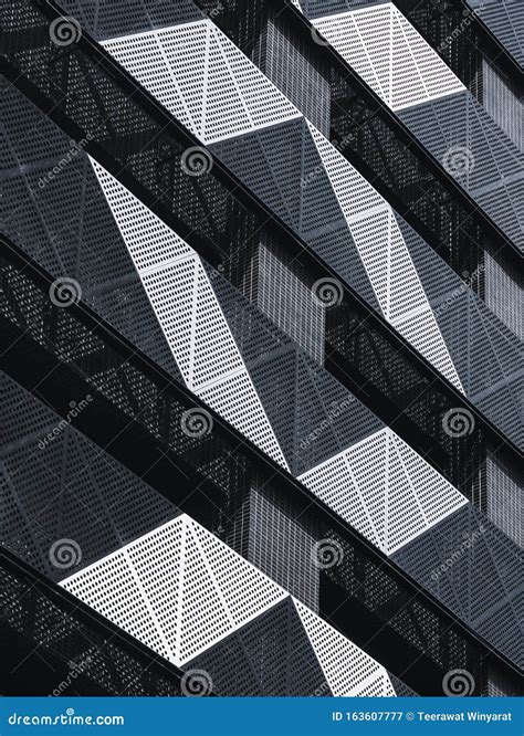 Steel Facade Modern Building Metal Sheet Grill Pattern Architecture