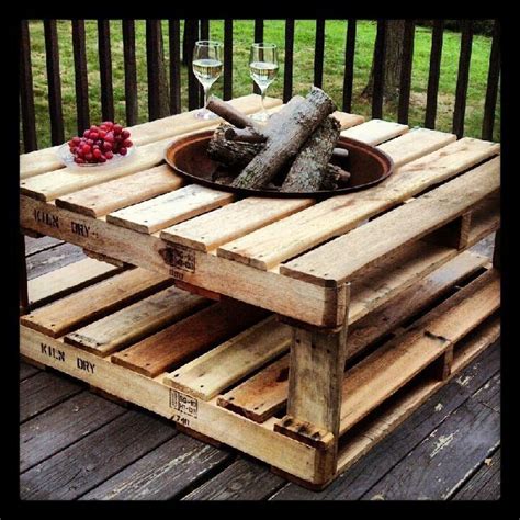 Pallet Fire Pit Table The Diy Life