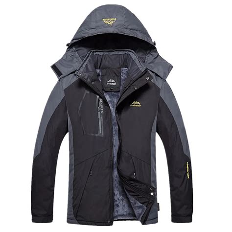 Outdoor Sport Waterproof Hiking Jacket Mens Winter Warm Softshell Coat