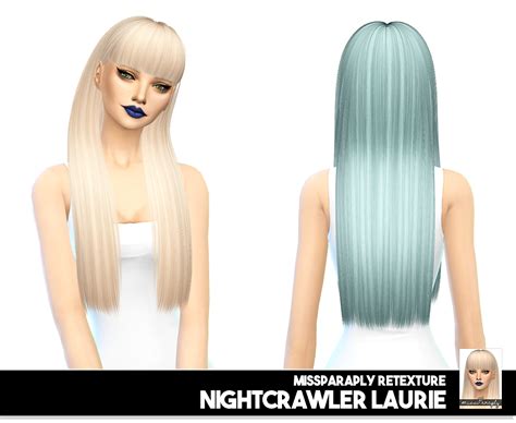 Sims 4 Hairs ~ Miss Paraply Nightcrawler Hair Retextured