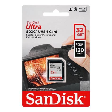 Order Sandisk Ultra 32gb Sdhc Uhs 1 Card 120mbs Online At Special