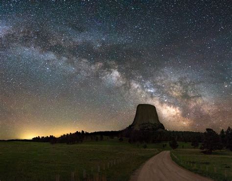 Devils Tower Wyoming Starry Sky Starry Night Starscape Night