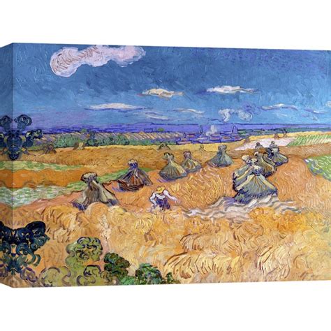 Quadro Stampa Su Tela Vincent Van Gogh Campi Di Grano E Mietitore