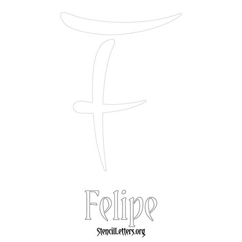 Felipe Free Printable Name Stencils With 6 Unique Typography Styles And