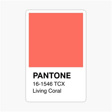 Pantone Living Coral 16 1546 Tcx Sticker For Sale By Itsyagirljea