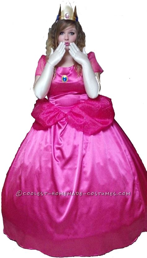 8 princess dresses using 1 pattern! Hand Made Princess Peach Costume | Peach costume, Princess peach costume, Homemade halloween ...