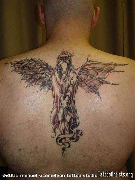 Https://techalive.net/tattoo/good Evil Angel Tattoo Designs