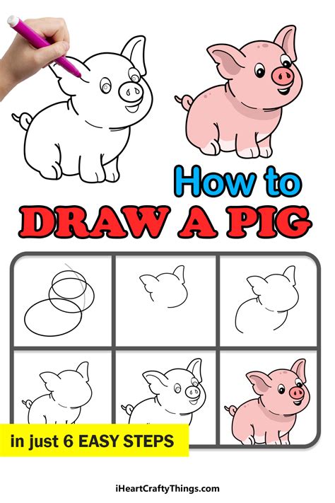 How To Draw A Cute Pig Cute And Easy Bodraw Youtube