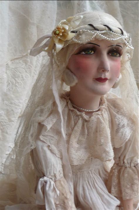 A Beautiful Bride From A Collection In France Boudoir Dolls Antique Dolls Bride Dolls