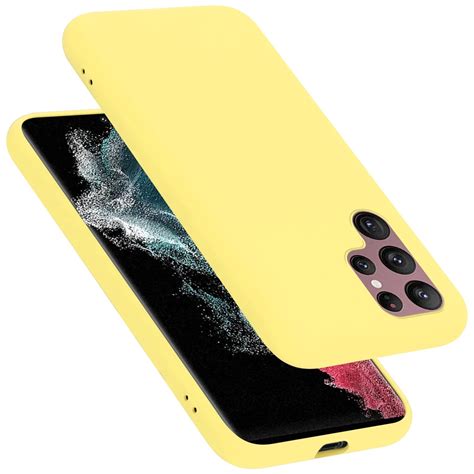 Samsung Galaxy S22 ULTRA silikondeksel case gul Elkjøp
