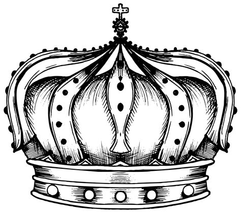 Onlinelabels Clip Art Vintage Crown Line Art
