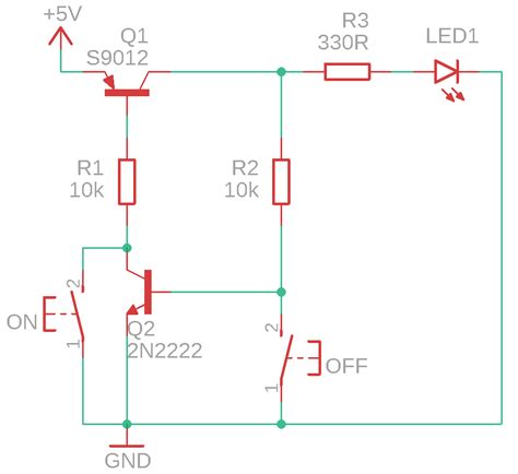 Electronic Using Two Momentary Switches To Toggle Led Valuable Tech