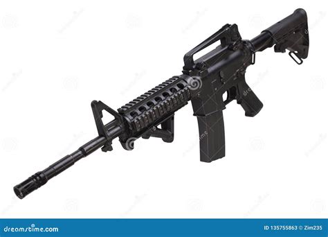 An M4A1 SOPMOD Carbine Equipped With An M203 Grenade Launcher Royalty