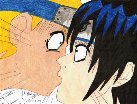 The Naruto Sasuke Kiss By Gothikk Ballroome On Deviantart