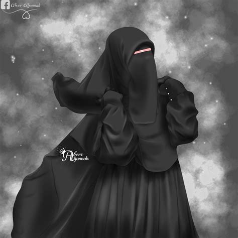رسمه منتقبه girly art hijab cartoon niqab