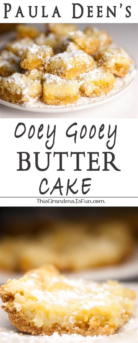 This recipe is extremely simple to make and i am telling you my foodie friends, it is the best bars you will ever taste. Paula Deen's Ooey Gooey Butter Cake | Recipe | Ooey gooey ...