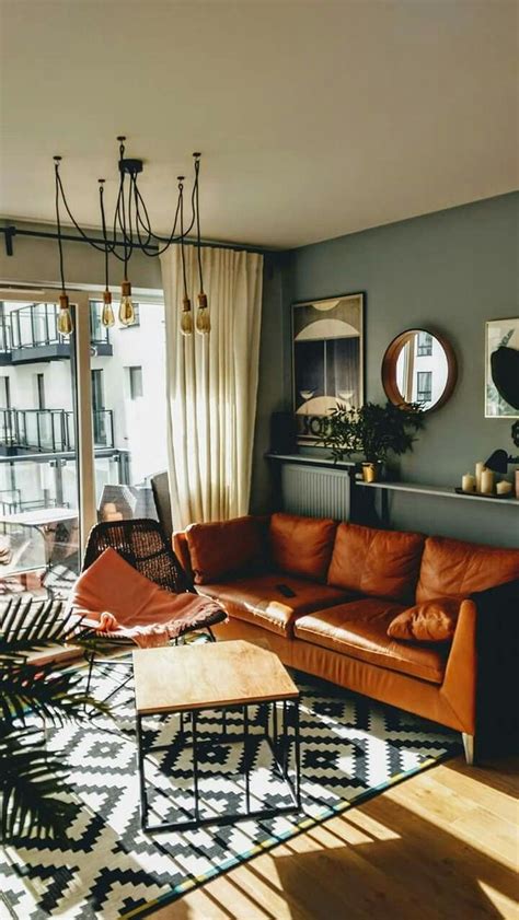 27 Ideas For Small Living Spaces Living Room Orange Apartment
