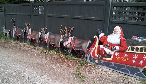 best 28 santa and reindeer roof decoration rooftop santa with sleigh and reindeer