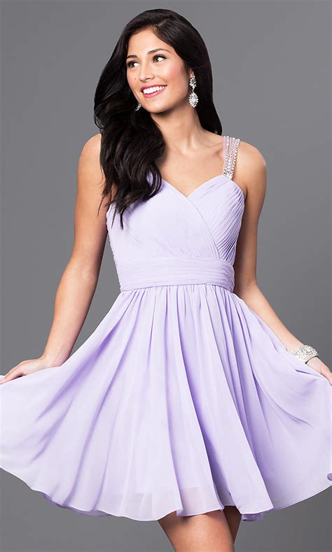 Short Homecoming Dress With Ruched Bodice Promgirl